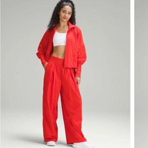 Lululemon Lightweight Tennis Mid-Rise Track Full Length Pants in Red Hot Heat 12
